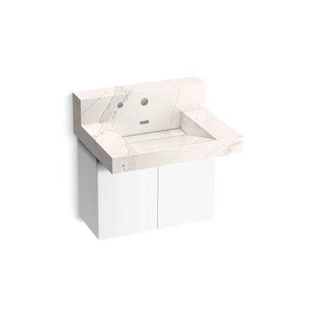 Kohler Constellation 30In Wall-Mount Lavatory System With Backsplash In Et Cal Gold 81024-BPW-KEG